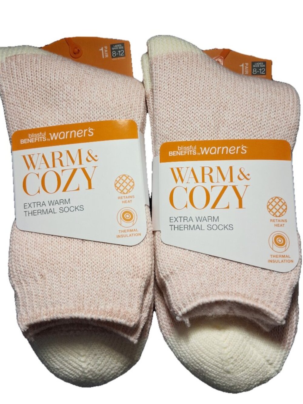 Women's Warm & Cozy  Thermal Socks Size 8-12 (2 Pairs)